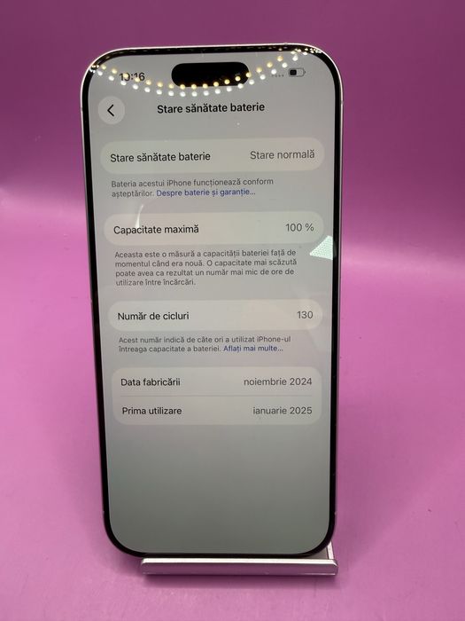 Iphone 16 Pro 128gb baterie 100 •Matei Amanet Crangasi•30963
