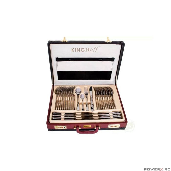 Set tacamuri din inox, 72 de piese, geanta depozitare, Kinghoff