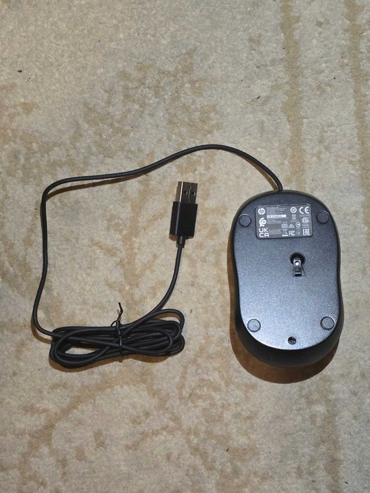Mouse cu fir HP 1000, USB, ambidextru, 1200 DPI, 3 butoane