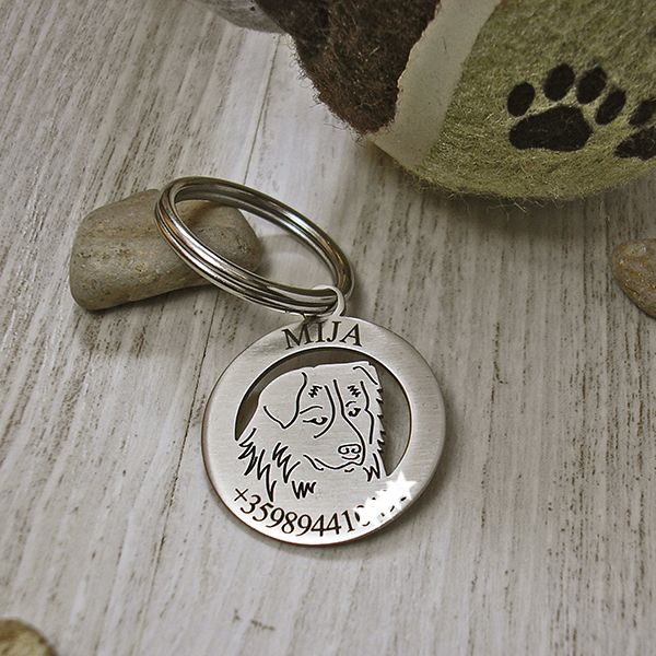 Медальон за домашен любимец от медицинска стомана