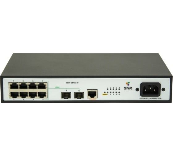 Коммутатор SNR-S2965-8T Управляемый коммутатор уровня 2, 6 портов 10/1