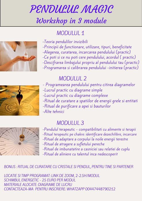 Curs de folosire a pendulului - radiestezie