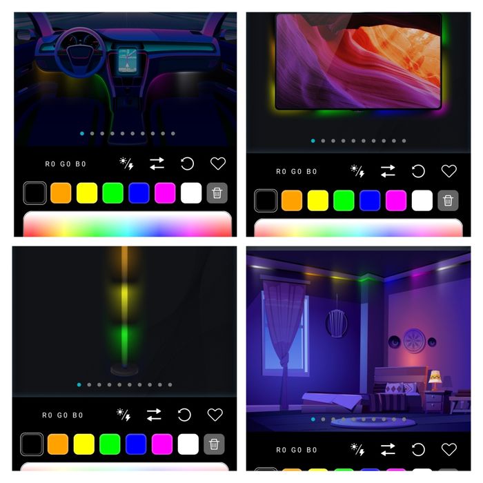 Instalație smart bluetooth rgb crăciun 10m