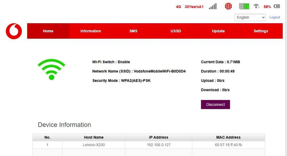 4G бисквитка/рутер със SIM за мобилен интернет, отключена