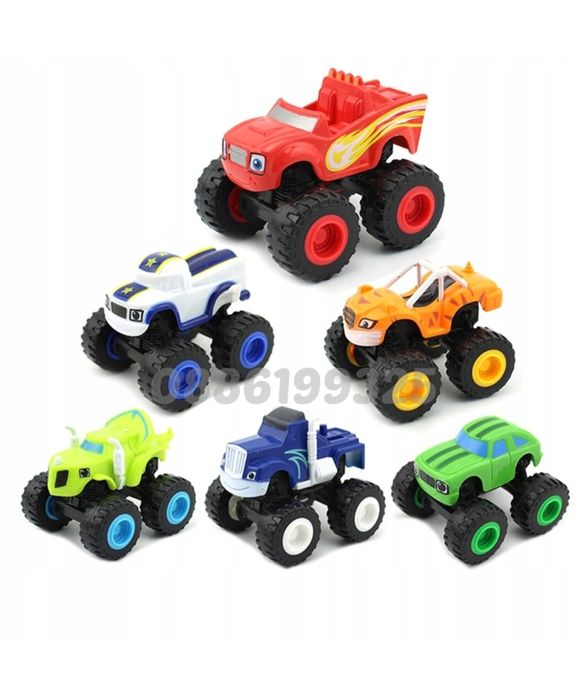 Комплект 6 броя колички Пламъчко и машините