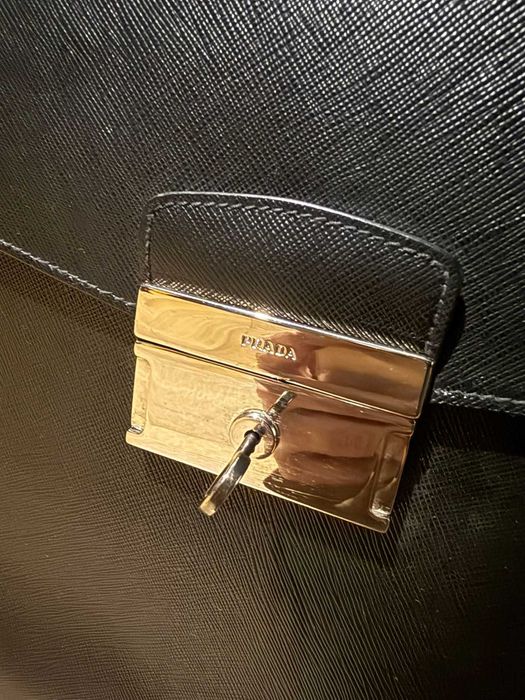 Geantă Business/Servietă PRADA Originală Piele Saffiano