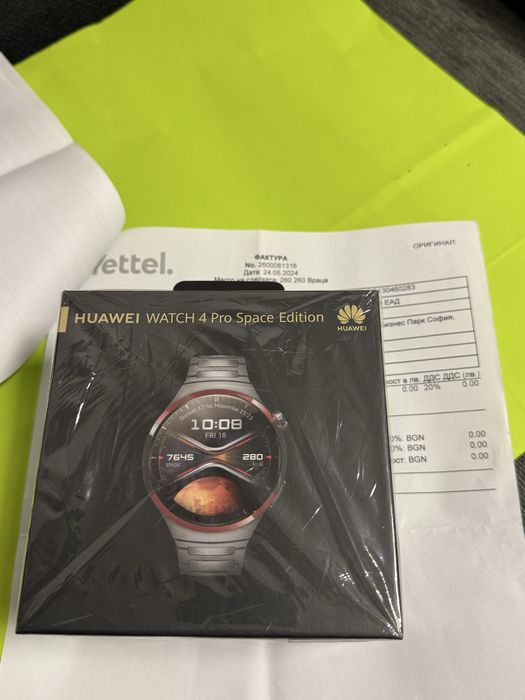 ЧИСТО НОВ 46mm Huawei Watch 4 Pro Space Edition Yettel Гаранция 2026г.