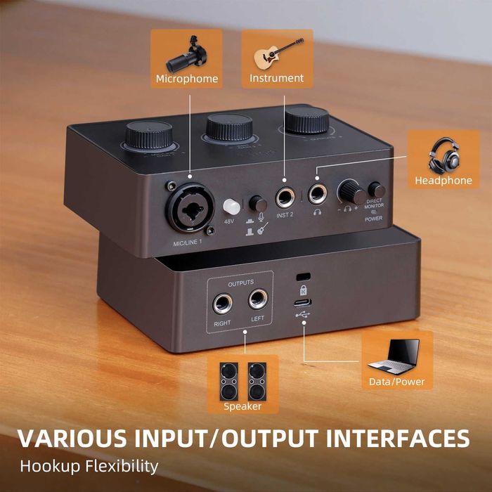 Fifine Ampli1 Professional HIFI звуковая карта для вокала и музыкантов