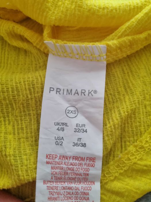 Жълт потник с презрамки за връзване