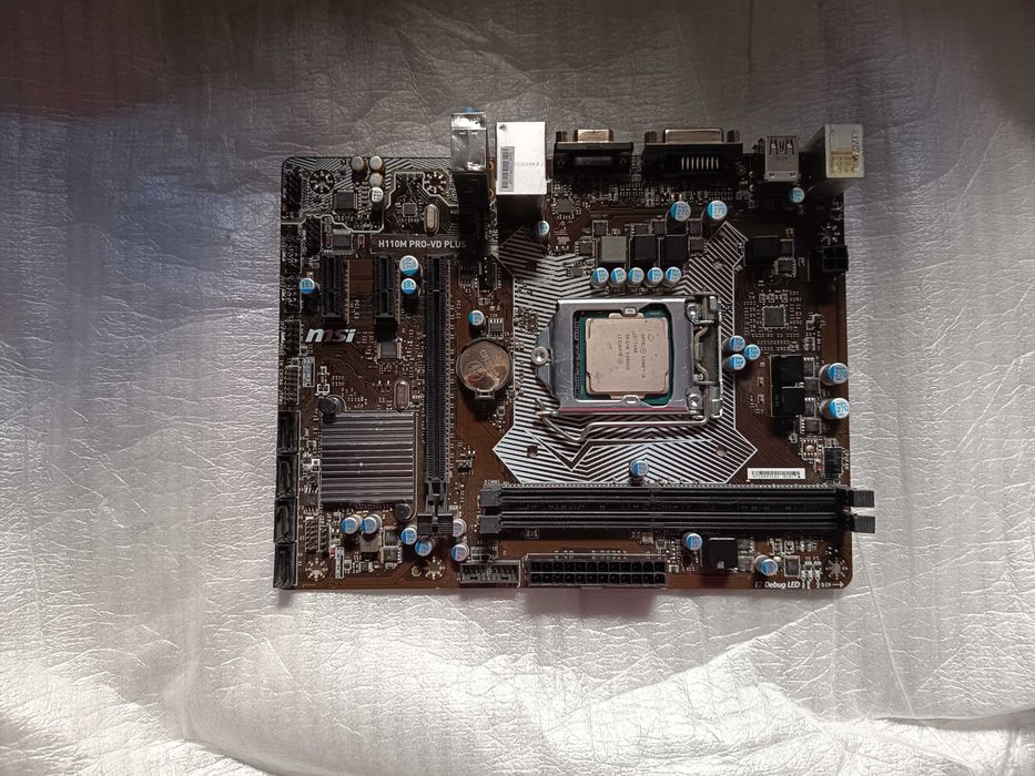 Kit light gaming gen 7, placa baza MSI H110m + Core i5 7400, 2 x ddr4, primeste core i7 7700