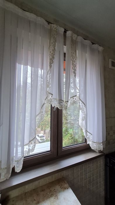 Занавески из органзы с прошвой