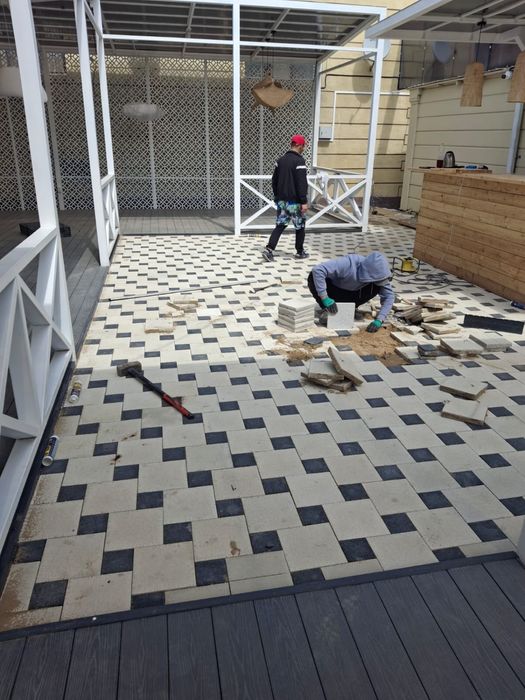 Укладка брусчатки