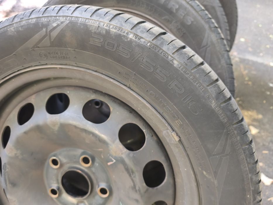 Vând jante tabla VW+anvelope 205/55R16