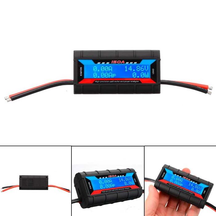 Wattmetru RC digital Voltmetru Ampermetru DC 6-60V 100A