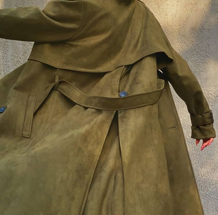 Тренч цвета хаки