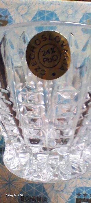 Новые хрустальные кружки Богемия Чехия 6 шт