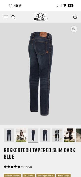 Set Blugi Rokkertech Tapered Slim Dark Blue, noi cu eticheta, marime W36/L34