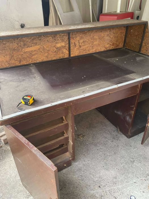 бюро каса за магазин  трапезна маса,дървена макара-идеална за маса