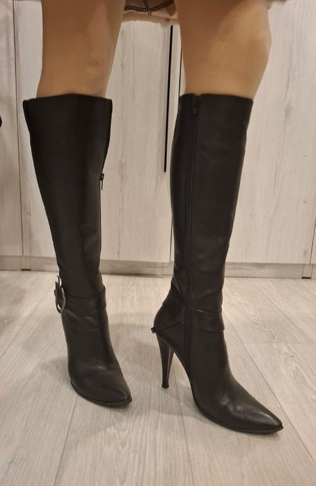 Сапоги осенние кожаные