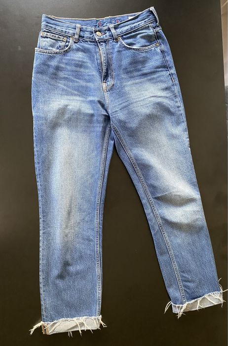 Дамски тъмносини дънки Zara