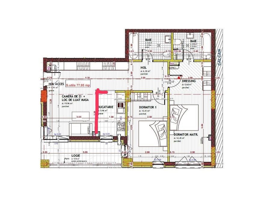 Apartament de 4 camere, 2 bai, 78 mp, str Tineretului — fotografia 1
