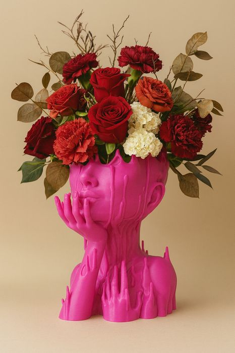 Ghiveci decorativ sculptural „Melted Girl” – transport gratuit