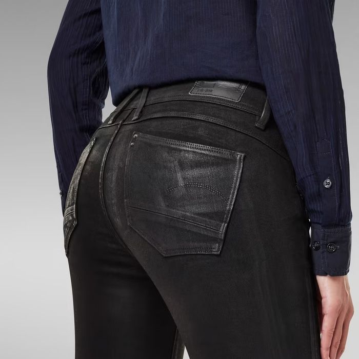Оригинални дамски дънки G-Star Raw Lynn Skinny W26 нови черни slim