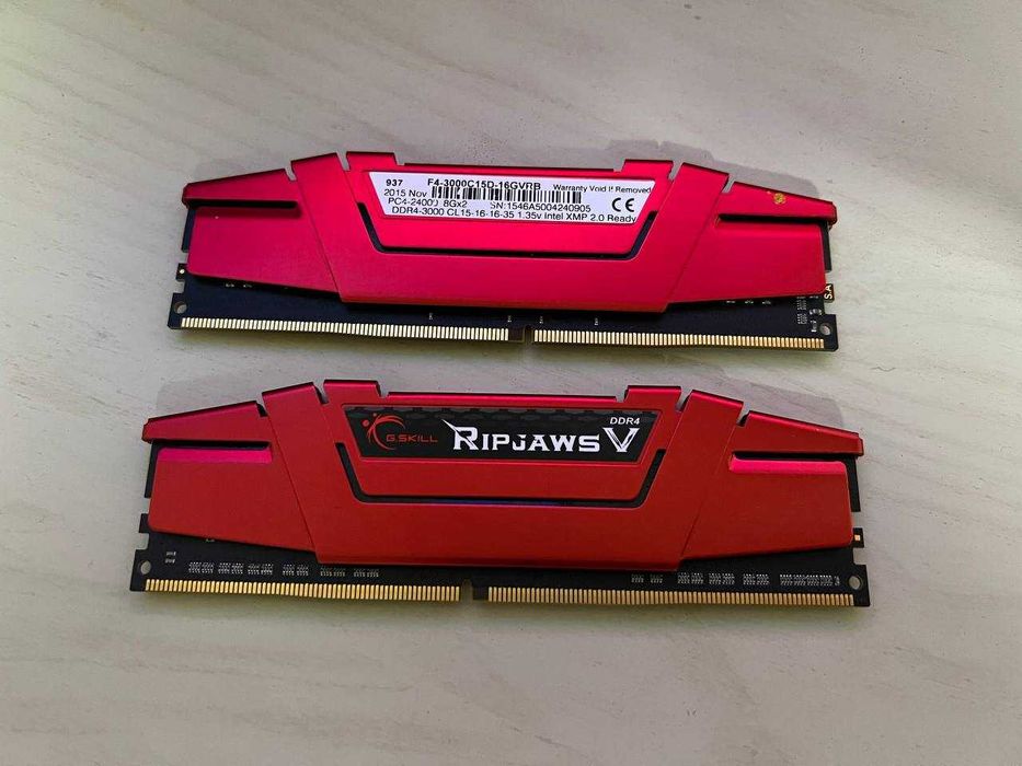 RAM памет G.SKILL Ripjaws V 16GB(2x8GB) DDR4 3000MHz CL15