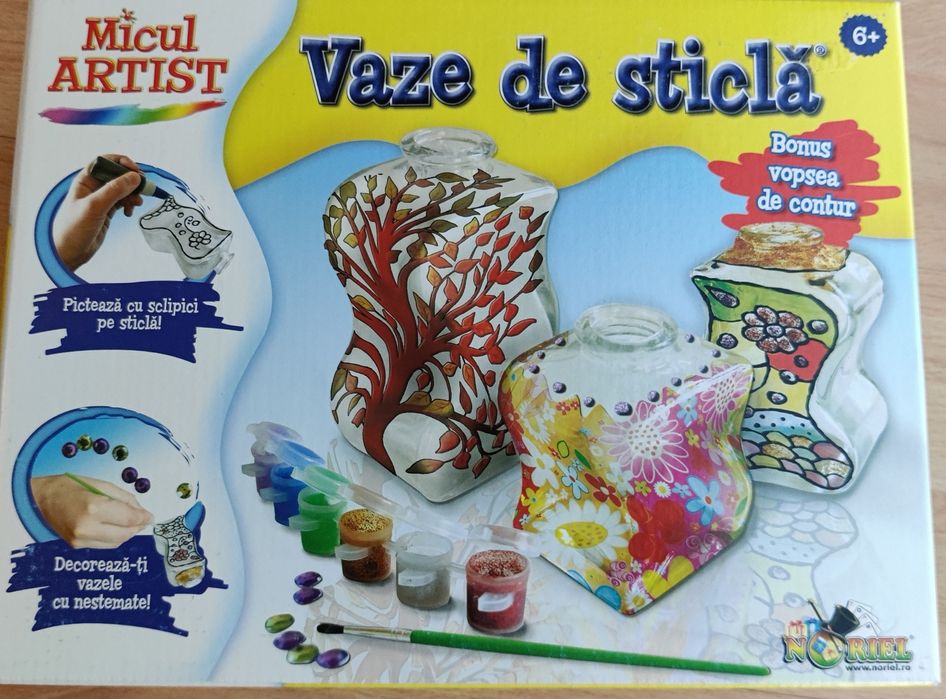 Set micul artist diy de facut vaze de sticla