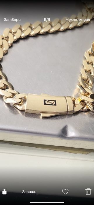 Златен синджир мъжки Monaco 14 карата. Златен ланец