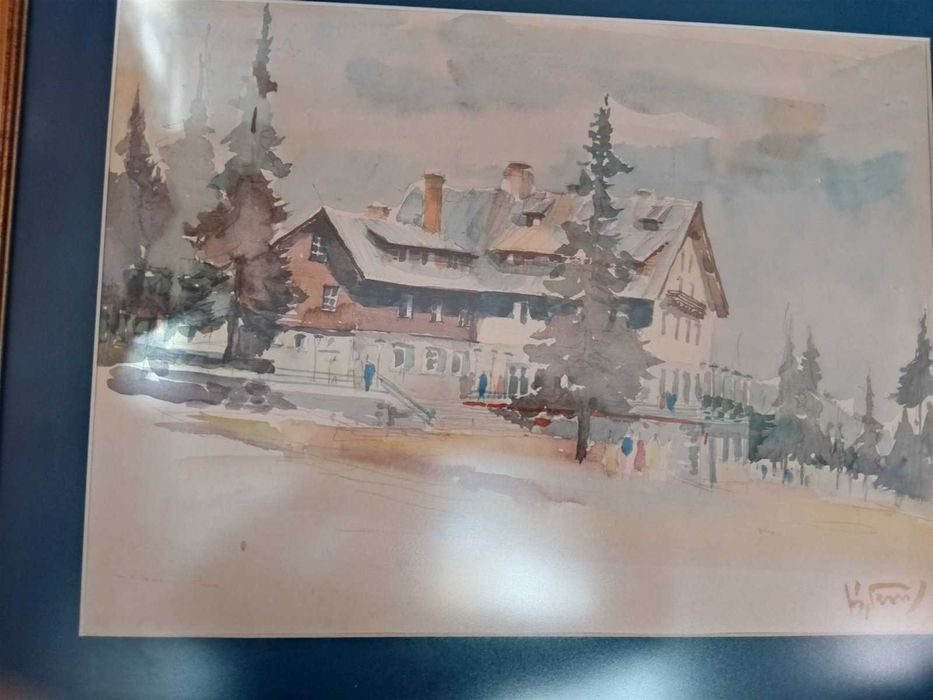 Картина на хижа Алеко от Йордан Гешов