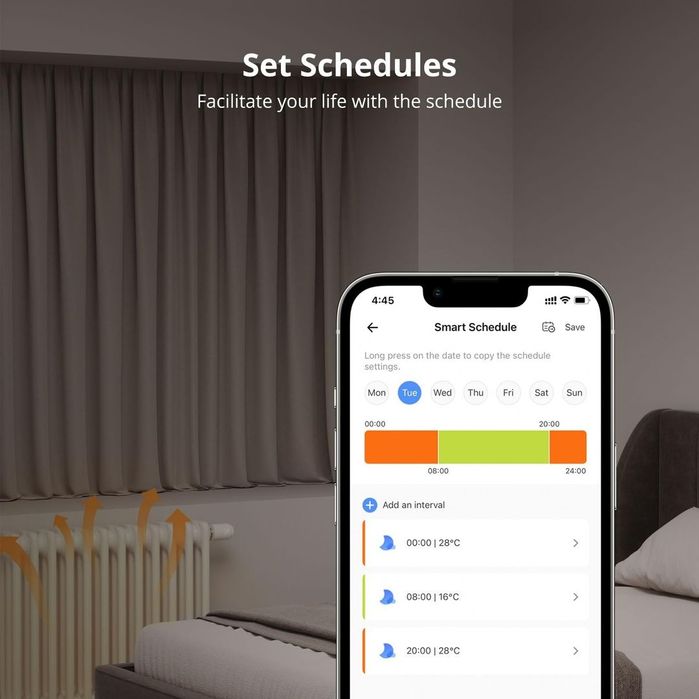 Termostat Inteligent Zigbee pentru Încălzire 4 buc Economie de Energie – N/A