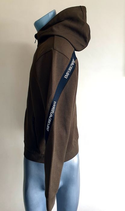 Emporio Armani Pique Full Zip Hoodie / XS - S ОРИГИНАЛ! Мъжко Горнище!