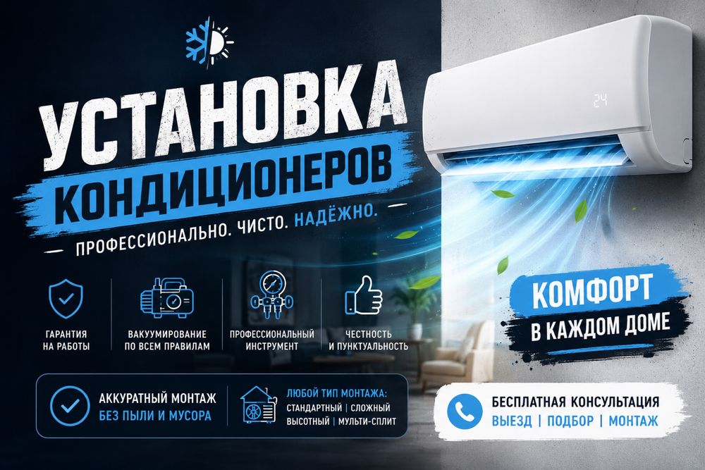 Установка сервис кондиционеров