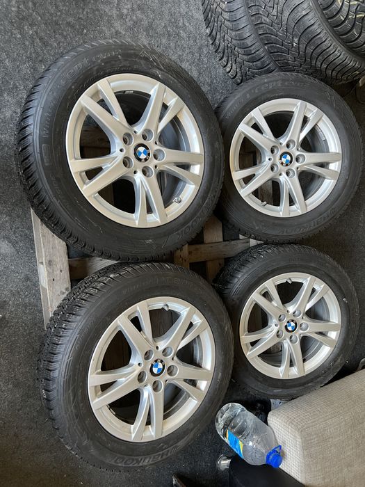 4 jante BMW seria 2 , 5x112 + anvelope iarna 205/60/16 Hankook!
