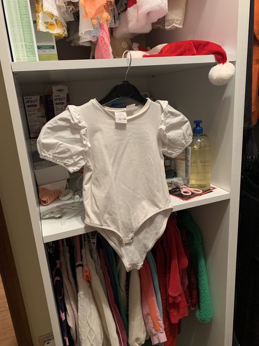 Tricou zara cu maneci bufante 18-24 luni