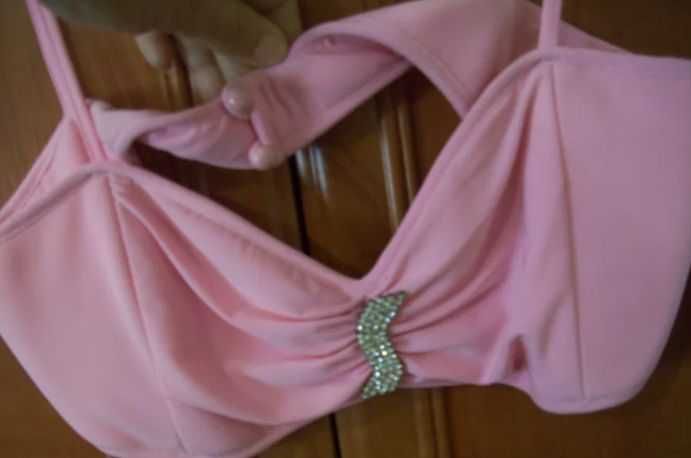 Costum sexy roz cu pantaloni mar L