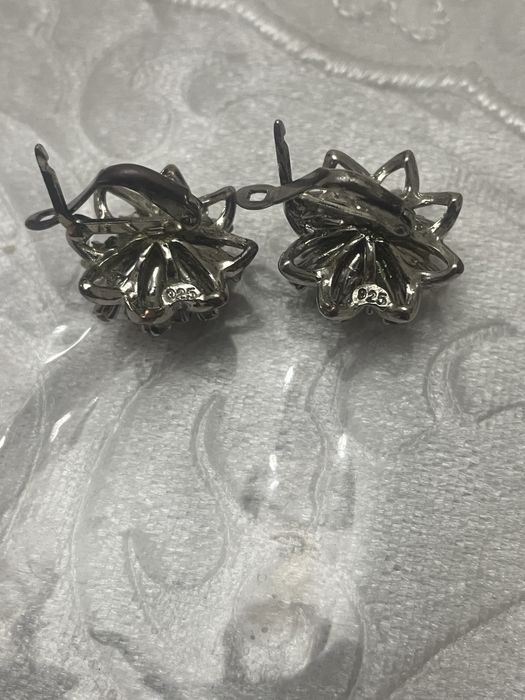 Эти серьги продаются в городе Арыс они серебряные.