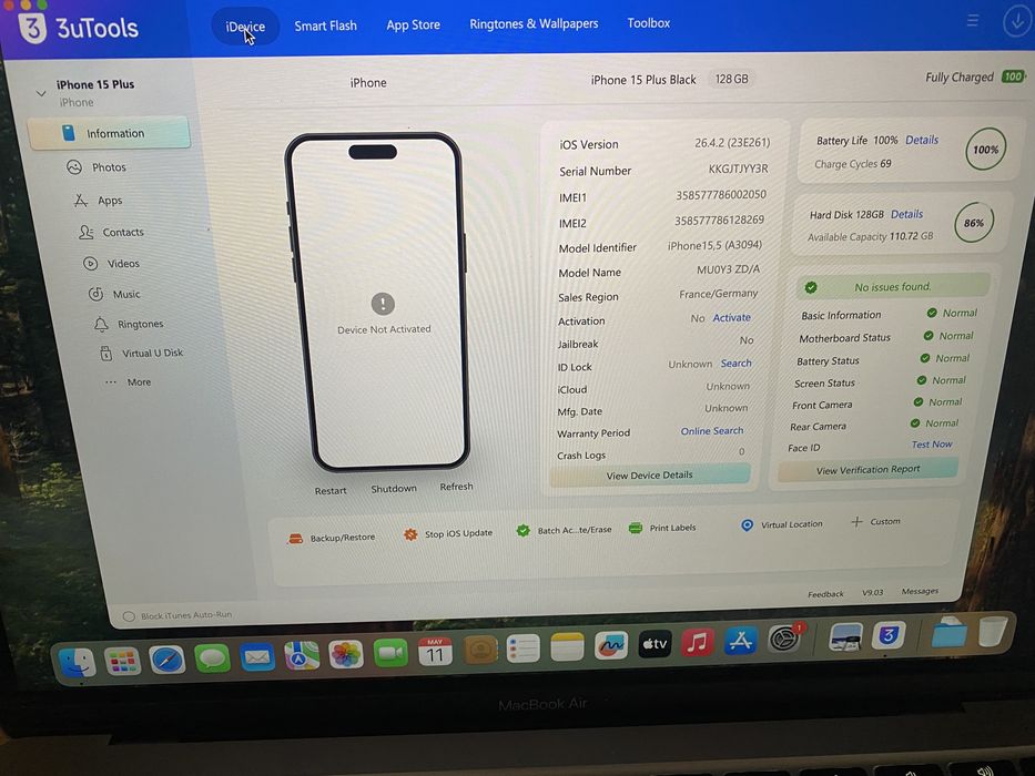 iPhone 15 Plus Black-На части