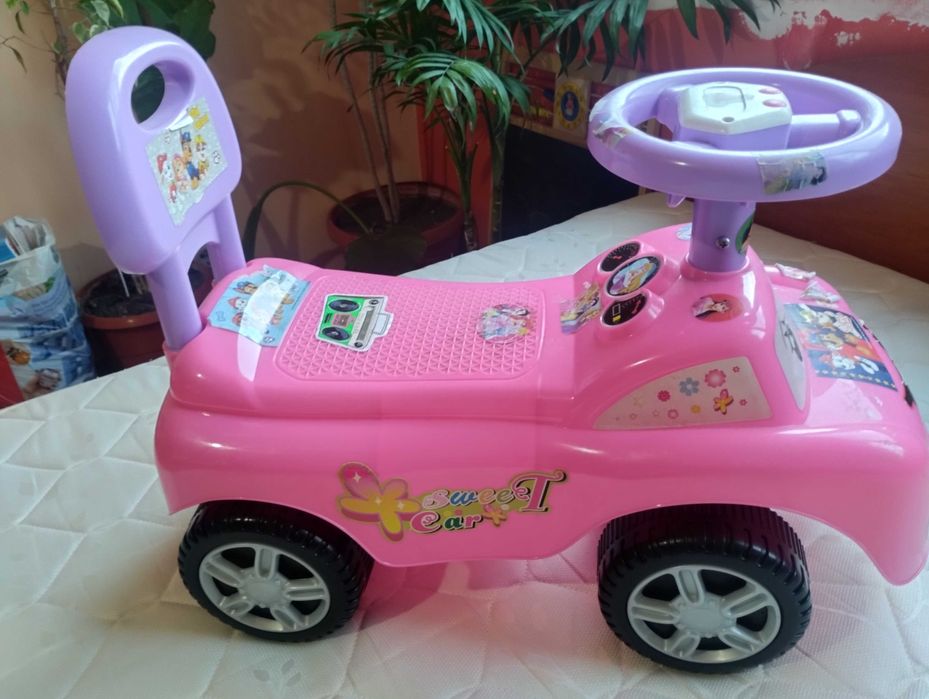 Кола за бутане Moni Toys - Keep Riding, розова