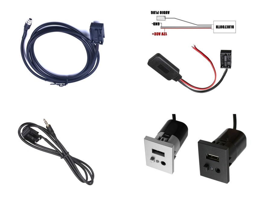 Cablu adaptor auxiliar USB Ford Bluetooth cu Microfon