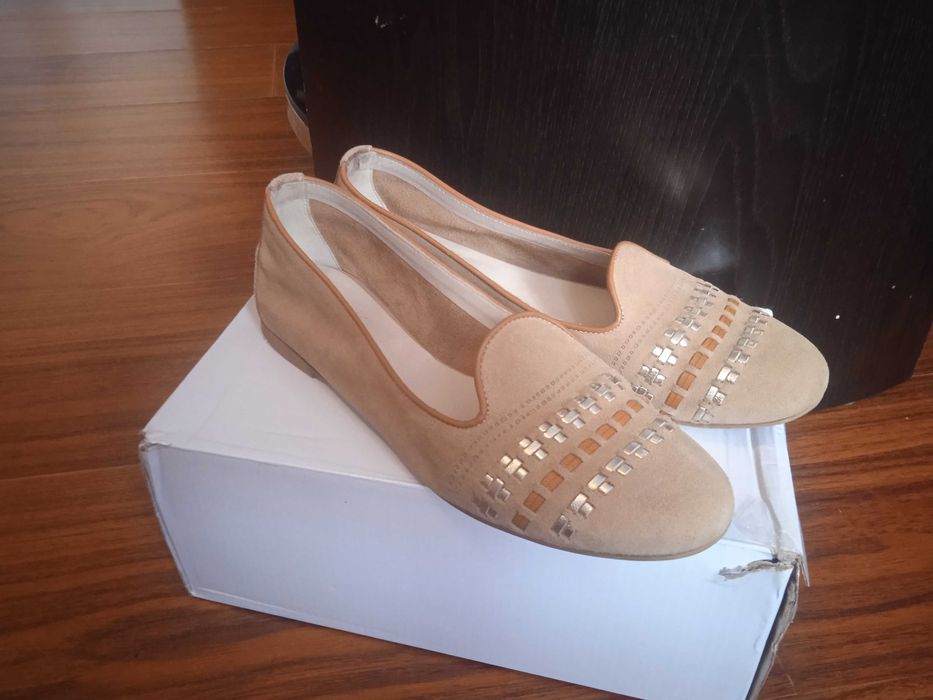 Balerini de damă, din piele întoarsă