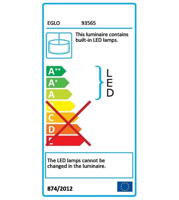 NOU Pendul TERROS - 93565 Eglo, LED 18W, 1300lm, crom este un pendul m