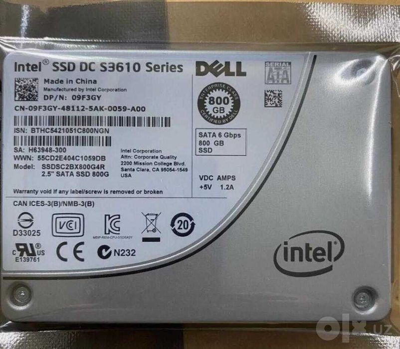 Твердый диск для сервера Dell 800GB SSD SATA 2.5 inch 9F3GY