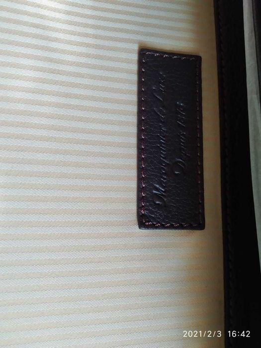 Кожаный портфель  Lancel