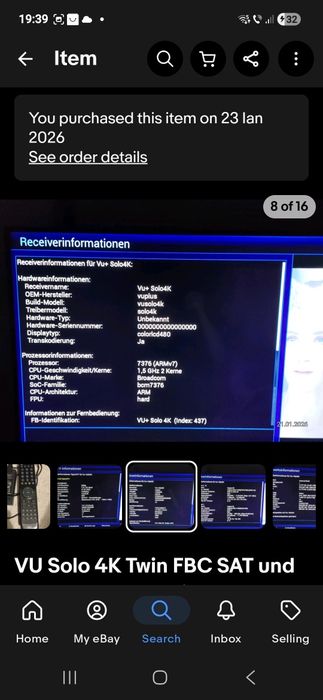 VU SOLO 4k UHD Tuner FBC dual  satelit , cablu ,hdd  1TB.