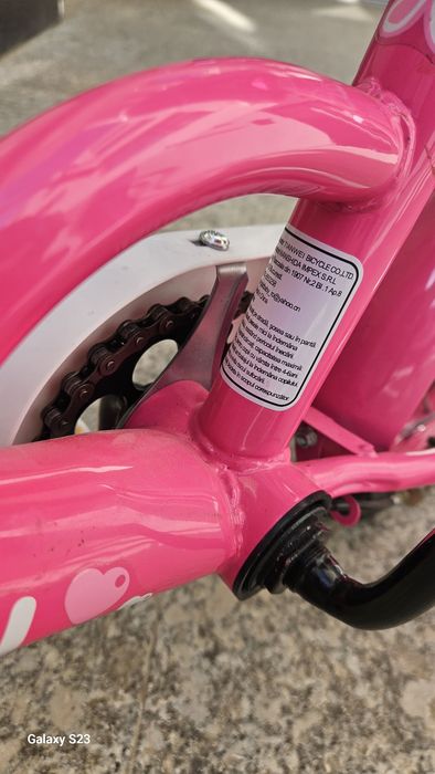 Bicicleta CARAIMAN 12G Roz, Roti 12 inch, Roti Ajutatoare, Varsta 3-5