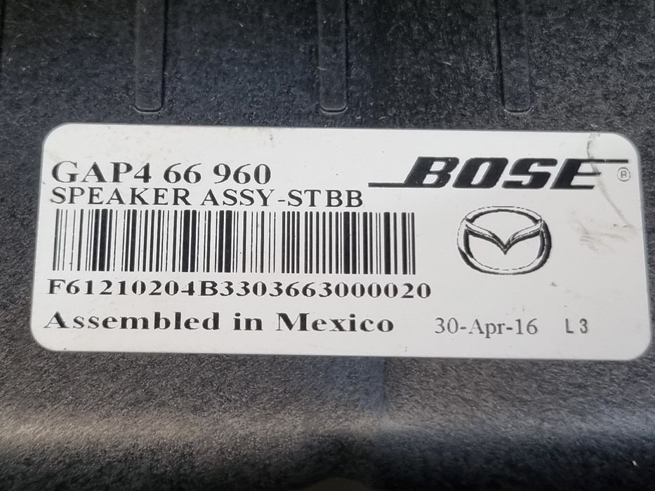Subwoofer Mazda CX - 3 2015 - 2018 (1276) SUBWOOFER GAP466960 Garantie