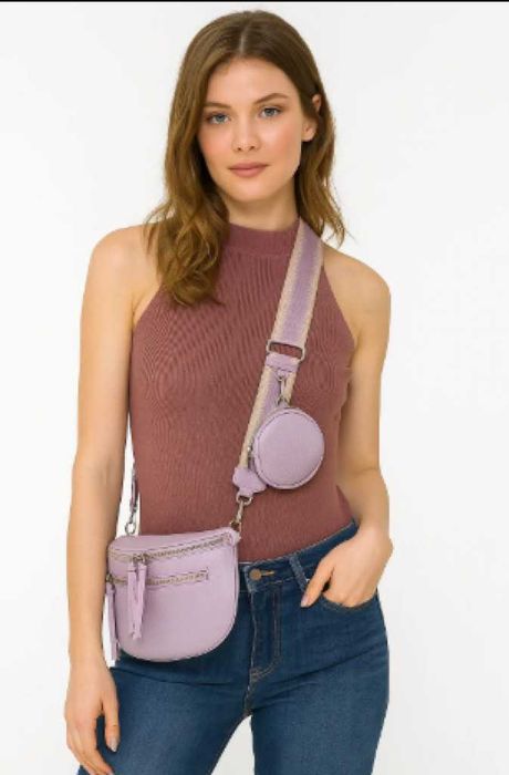 Дамска чанта с къса и широка регулируема дръжка