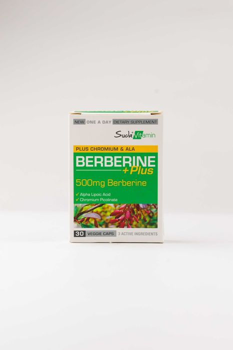 Suda Berberine Plus 500 mg + Chromium & Alpha Lipoic Acid, 30 dona
